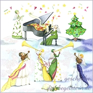 Postkarte Engelsmusik