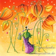 Postkarte Lampionblumen