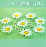 Postkarte Geburtstag, Teelichter
