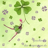 Postkarte Kleeblatt