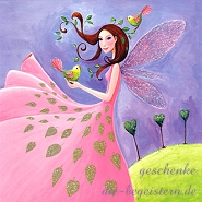 Postkarte Elfe mit V�geln