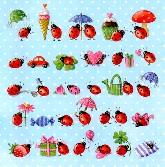 Postkarte Marienkfer