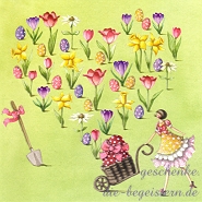 Postkarte Blumenherz