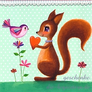 Postkarte Eichhrnchen