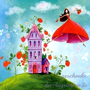 Postkarte Erdbeerprinzessin