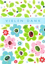 Klappkarte Vielen Dank, Blten