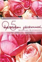 Klappkarte 95. Geburtstag, Rosen