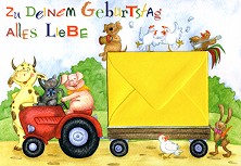 Geldgeschenkkarte Geburtstag, Traktor