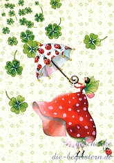 Klappkarte Kleebltter