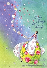 Klappkarte Liebe Gre fr Dich