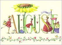 08/ Postkarte August