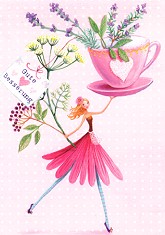 Postkarte Gute Besserung, Teetasse