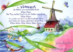 Postkarte Es klappert die M�hle