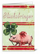 Klappkarte Glcksbringer, Glcksschwein
