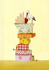 Klappkarte Groformat, Wiege