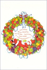 Klappkarte Weihnachtsgre, mehrsprachig