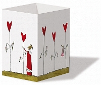 Transparentleuchte Bltenherzen