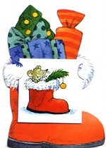 Geschenkaufkleber Stiefel (5 Stck)