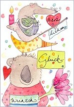 Postkarte Herzlichen Glckwunsch