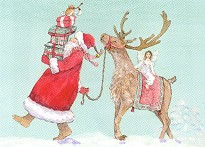 Postkarte Rentier