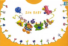 Klappkarte Geburt, Ltzchen %