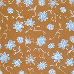 Klappkarte Floral, sand (5 Stck)