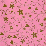 Klappkarte Floral, rosa (5 Stck)