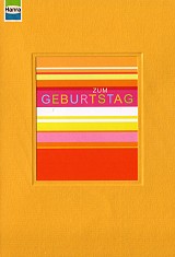 Klappkarte Zum Geburtstag, gelb (5 Stck)