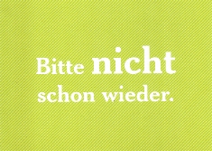 Postkarte Bitte nicht