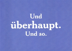 Postkarte Und berhaupt