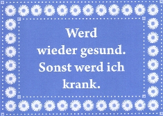Postkarte Werd wieder gesund