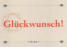 Postkarte Glckwunsch