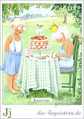 Postkarte Majas Alphabet [Jj]