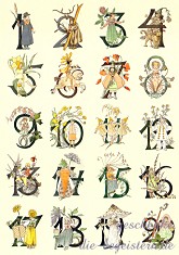 Postkarte Blumenzahlen [A4]