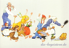 Postkarte Der Pfannkuchen