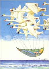 Postkarte Die wilden Schwne