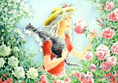 Postkarte Pomonas Rosenbuch