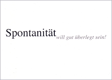 Postkarte Spontanitt