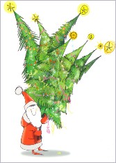 Postkarte Weihnachtsbume