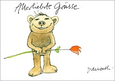 Postkarte Allerliebste Gre
