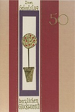 Klappkarte 50. Geburtstag, Baum