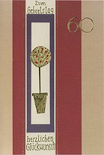 Klappkarte 60. Geburtstag, Baum