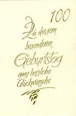 Klappkarte Geburtstag, 100.