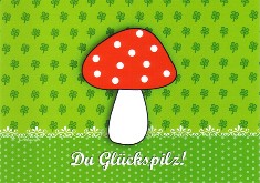 Postkarte Glckspilz