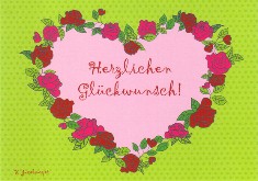Postkarte Herzlichen Glckwunsch