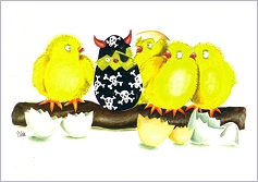 Postkarte Piratenkken, Ei