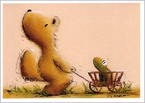 Postkarte La uns einen Ausflug machen