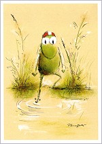 Postkarte Ups...ich bade spter!