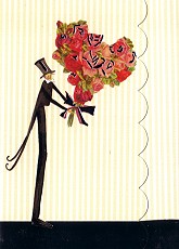 Klappkarte Rosenherz