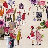 Quadratiche Klappkarte Flowers